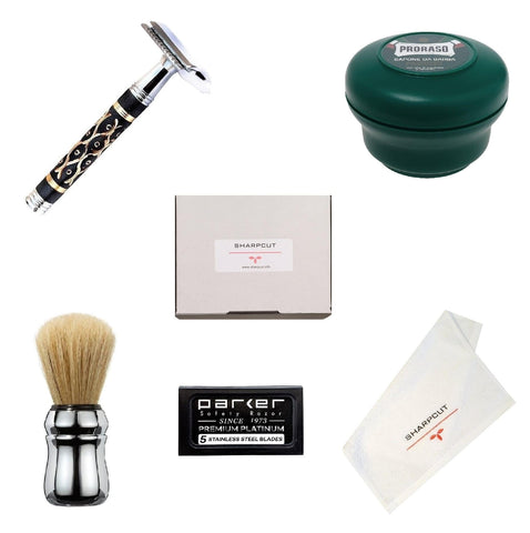 Safety Razor Essentials Shaving Kit Personal Grooming Gifts sharpcut